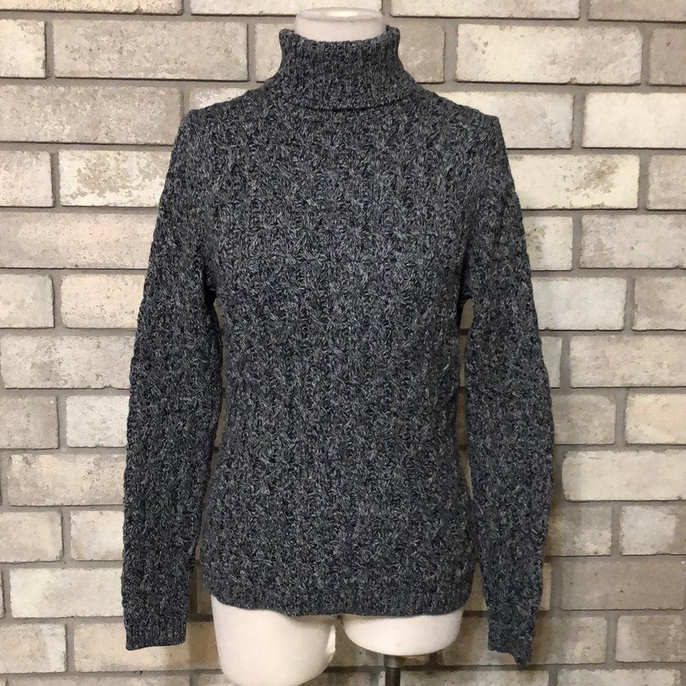 Valerie Stevens Charcoal Knit Turtleneck Sweater